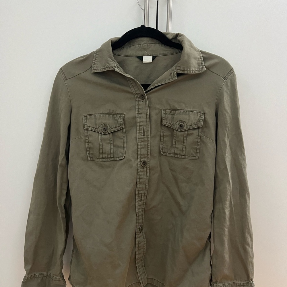 J. Crew Green Cotton Shirt